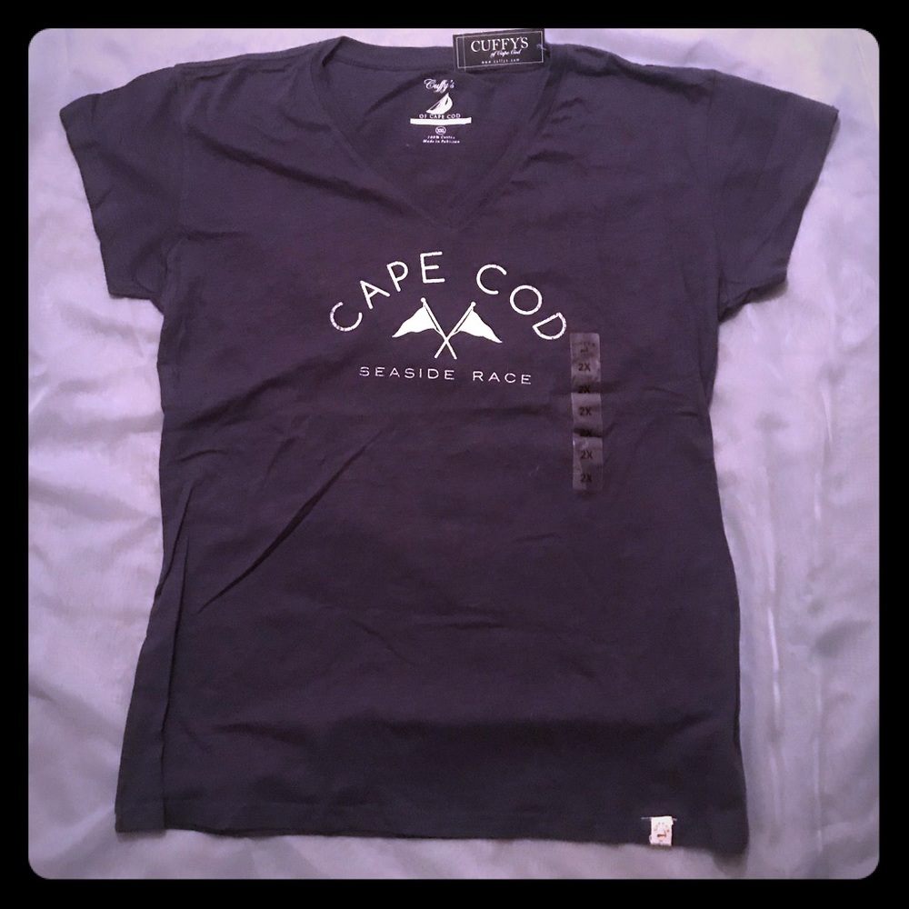 NWT Cuffy’s Women’s Cape Cod V-Neck Tee